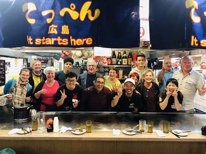 Okonomiyaki dinner in Hiroshima