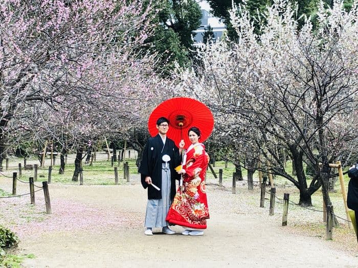 Japanese couple in Shukkeien
