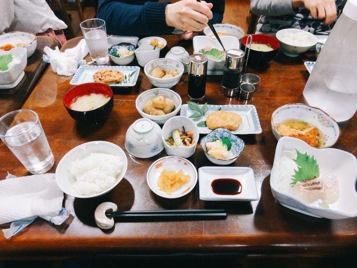 Dinner at Japanese family