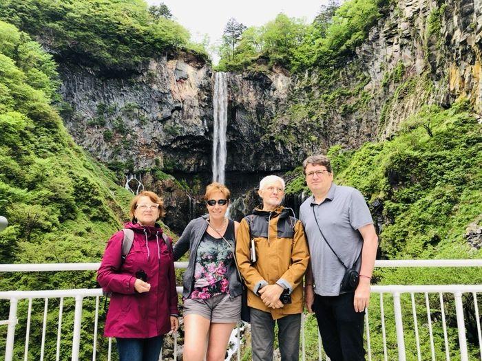 Kegon Falls in Nikko - group picture