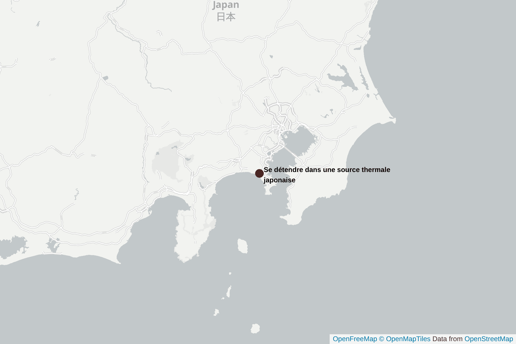 Carte de Se détendre dans une source thermale japonaise