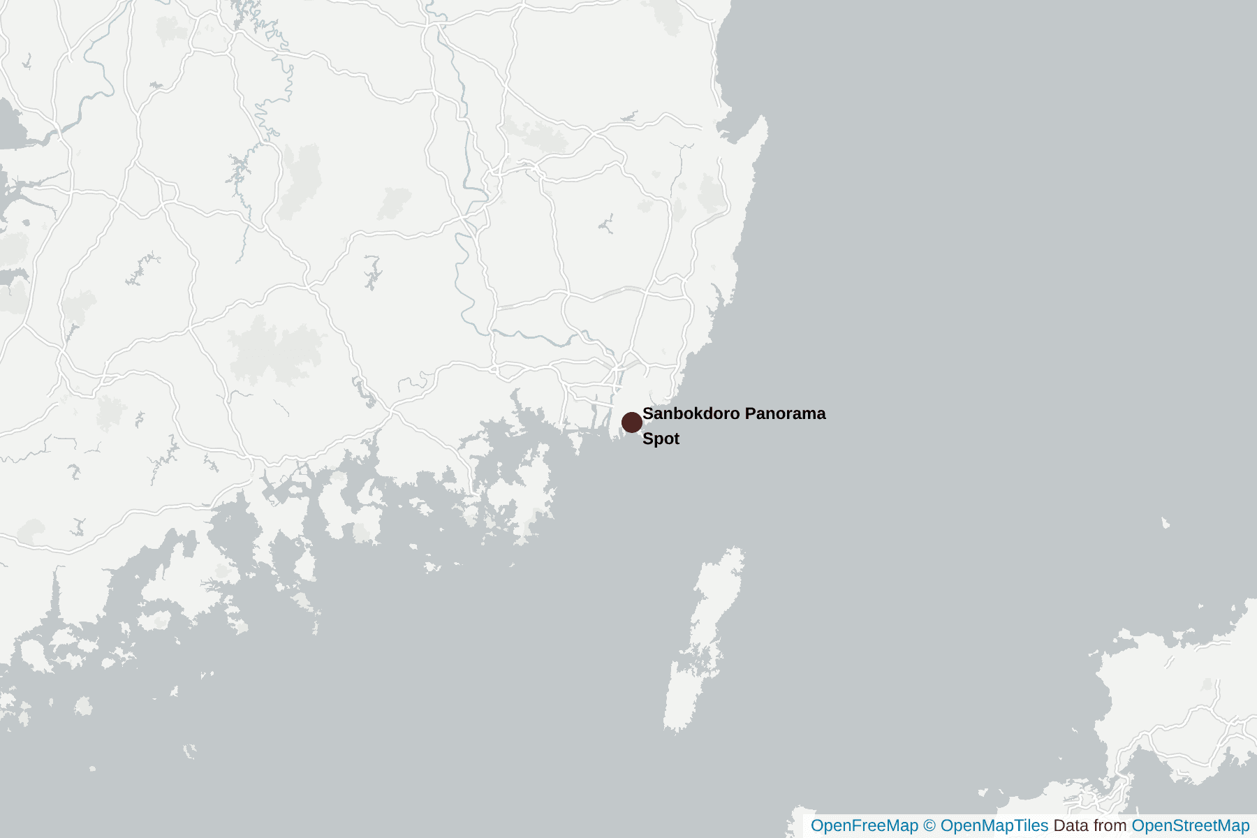 Carte de Sanbokdoro Panorama Spot