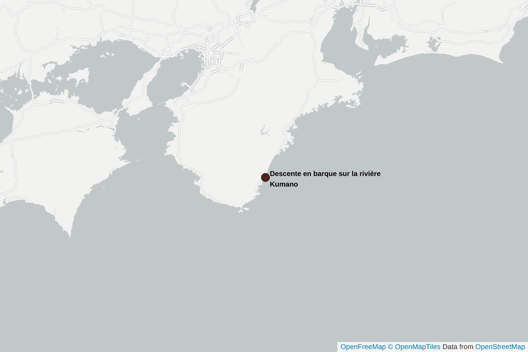 Carte de Descente en barque sur la rivière Kumano
